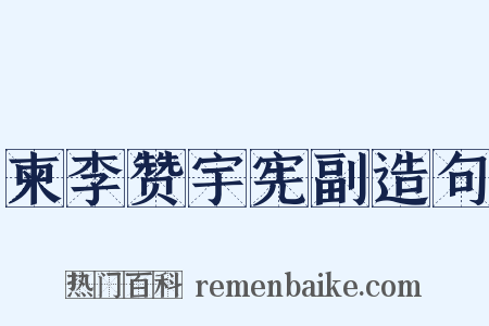 柬李赞宇宪副造句是什么意思的图片